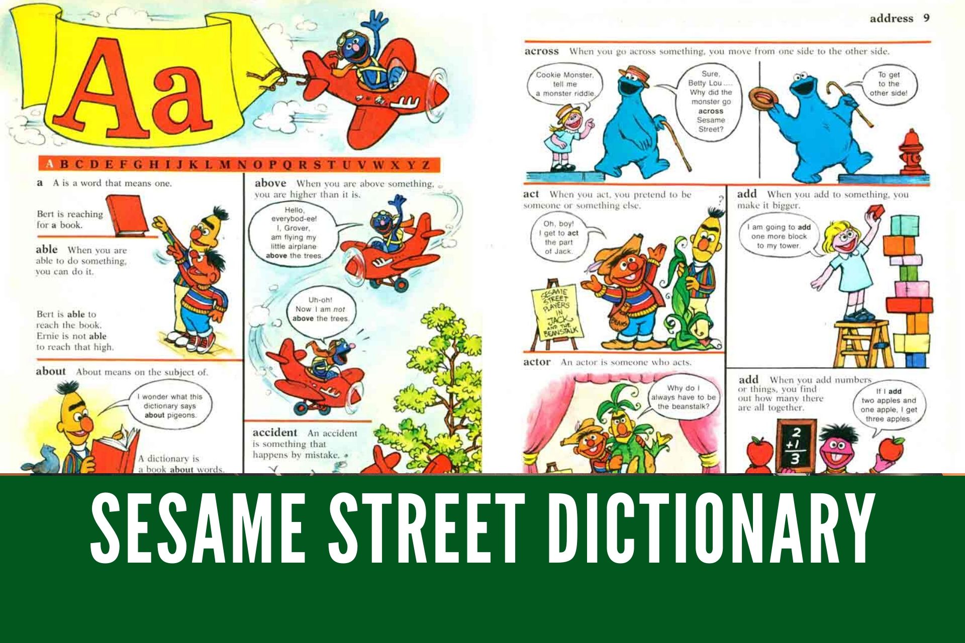 英語絵本辞書 The Sesame Street Dictionary でネイティブの英語感覚を身につけよう 金沢優のイメージで話せる英語 英会話の学び方